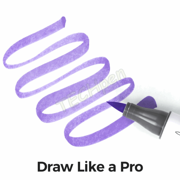 OHUHU MARKERS BRUSH & CHISEL 6 PCS PURPLE TONE OHU-Y30-80406-20