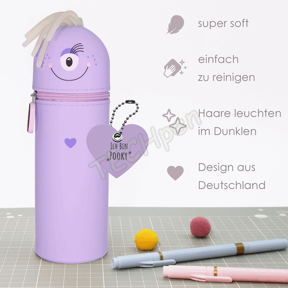 BELLTRADE Silicone Pencil Case Monster Pooky BEL-26107