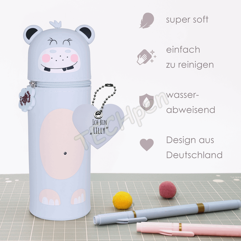 BELLTRADE Silicone Pencil Case Hippo Lilly BEL-24903