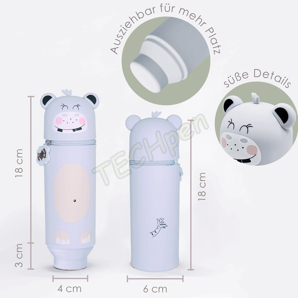 BELLTRADE Silicone Pencil Case Hippo Lilly BEL-24903