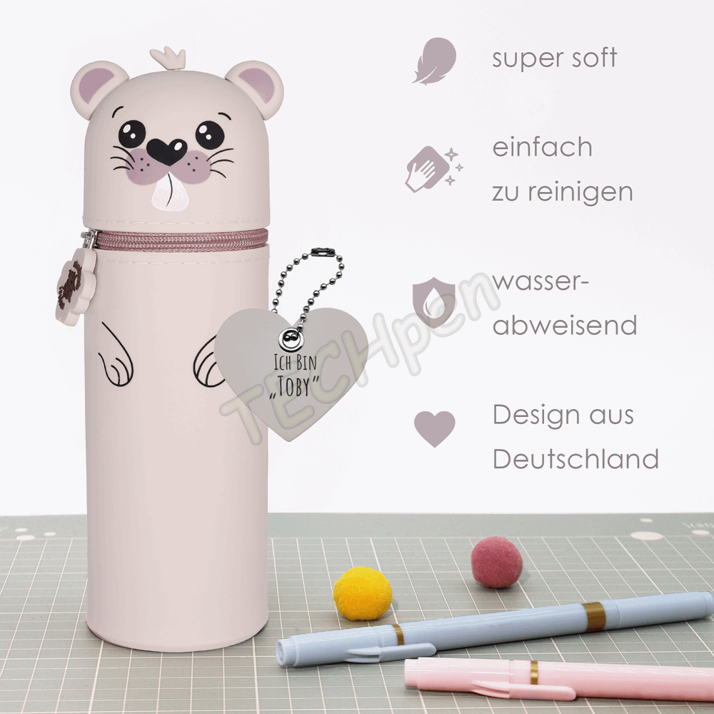BELLTRADE Silicone Pencil Case Beaver Toby BEL-24901