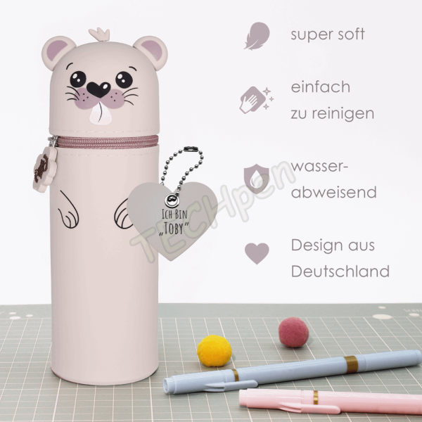 BELLTRADE Silicone Pencil Case Beaver Toby BEL-24901