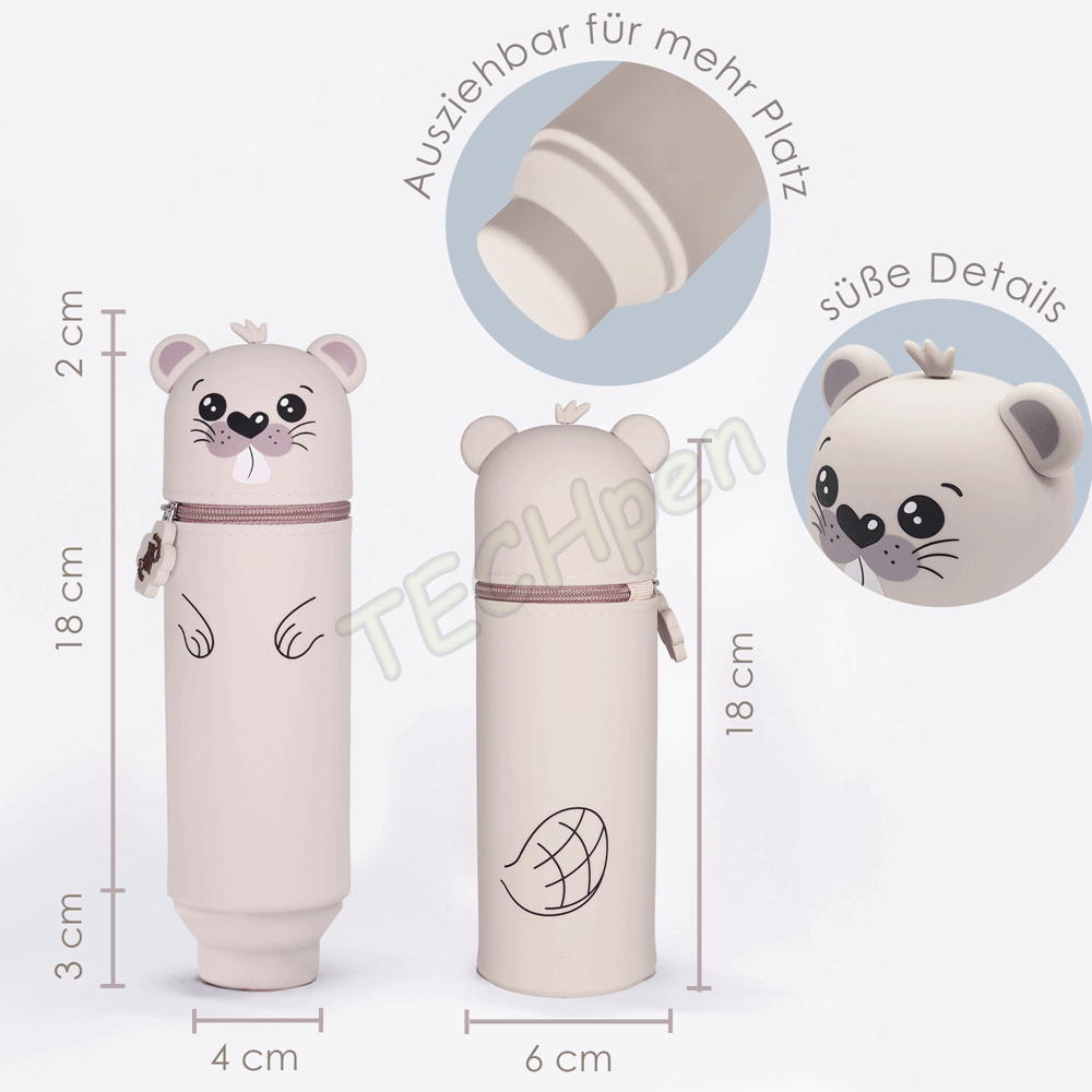 BELLTRADE Silicone Pencil Case Beaver Toby BEL-24901