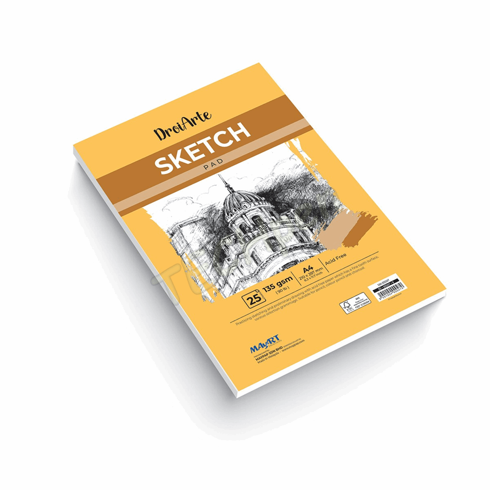 MAYART SKETCH PAD - A4 135GSM - 25 SHEETS MA00047