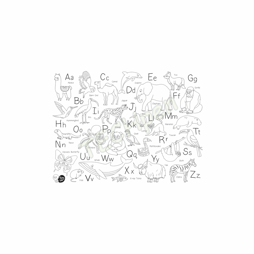 TINYINKSTUDIO Mat Animal A-Z