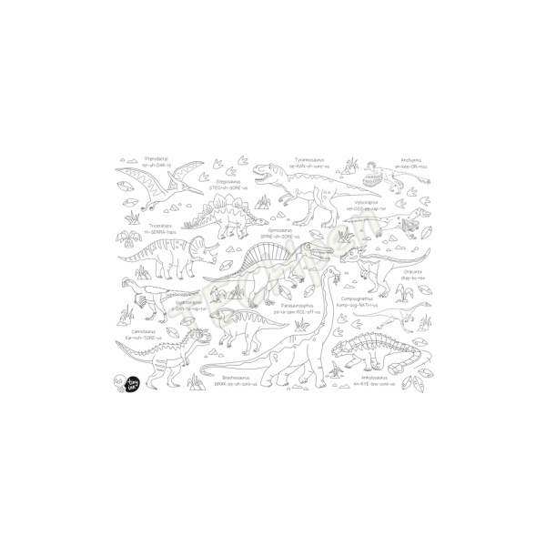 TINYINKSTUDIO Mat Dinosaur
