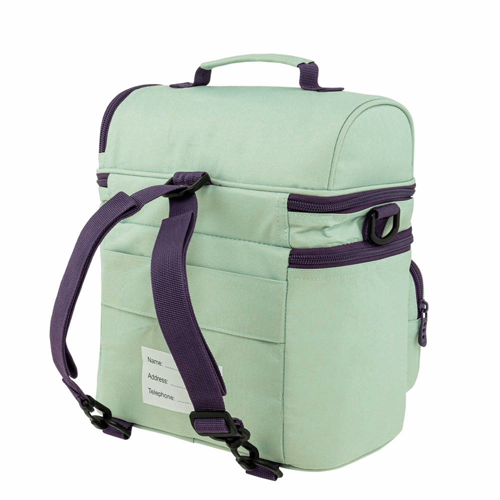 POLO ΤΣΑΝΤΑΚΙ DOUBLE COOLER MINT/EGGPLANT-ΜΕΝΤΑ/ΜΕΛΙΤΖΑΝΙ 907096-6848