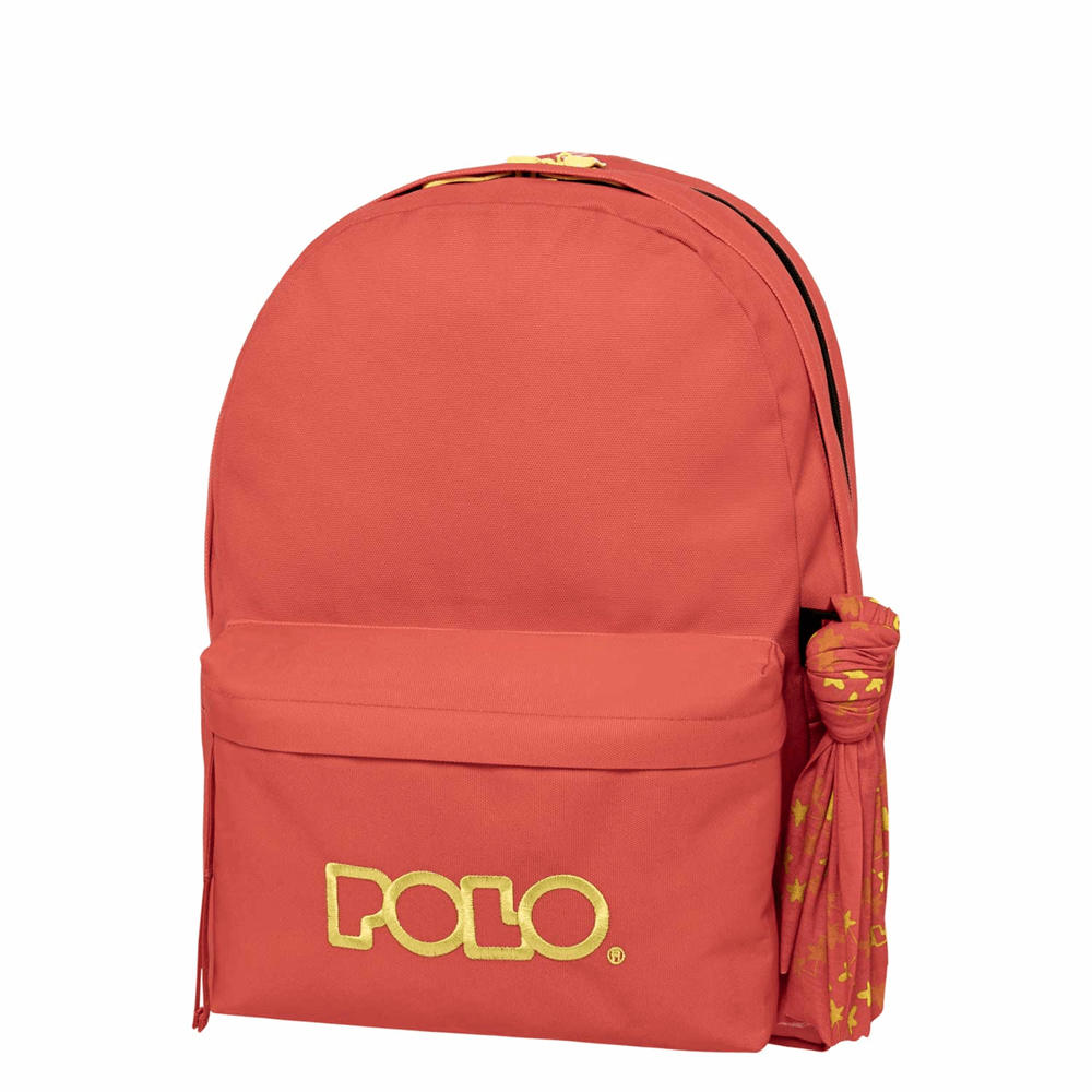 POLO ΣΑΚΙΔΙΟ ORIGINAL DOUBLE SCARF CORAL/YELLOW-ΚΟΡΑΛΛΙ/ΚΙΤΡΙΝΟ 901235-3671