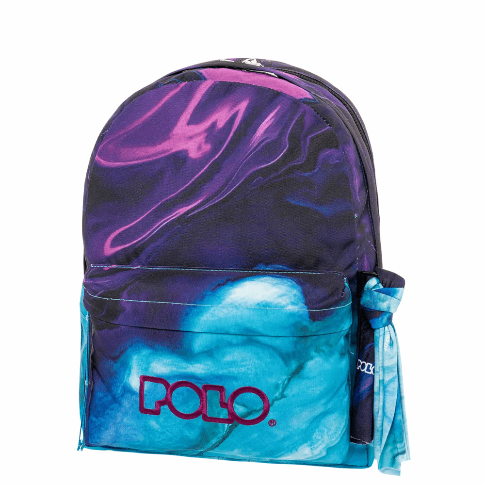 POLO ΣΑΚΙΔΙΟ ORIGINAL DOUBLE SCARF SHAPES PURPLE/CYAN SHAPES 901202-8345