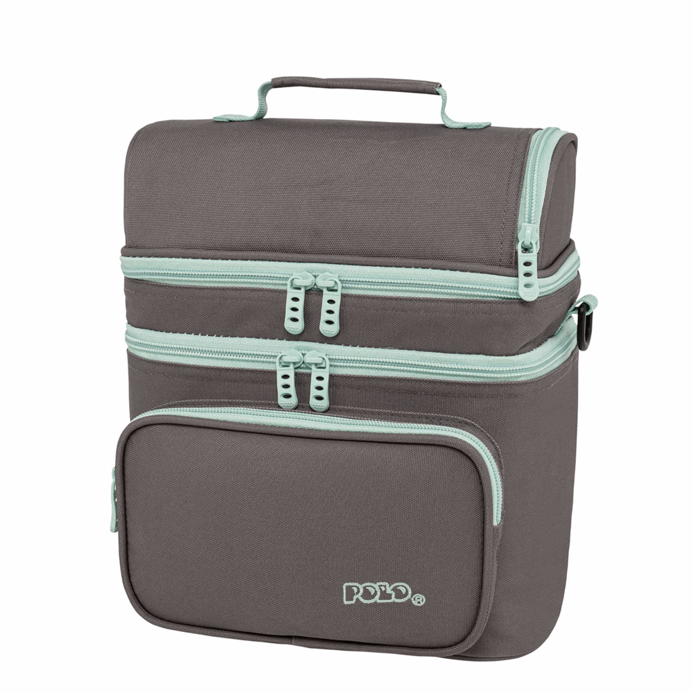 POLO ΤΣΑΝΤΑΚΙ ΦΑΓΗΤΟΥ DOUBLE COOLER ASH/TURQUOISE-ΣΤΑΧΤΙ/ΤΙΡΚΟΥΑΖ 907096-2759
