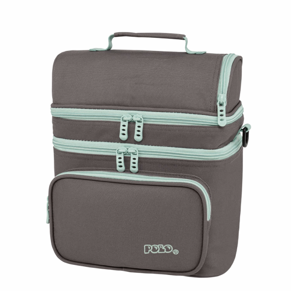 POLO ΤΣΑΝΤΑΚΙ ΦΑΓΗΤΟΥ DOUBLE COOLER ASH/TURQUOISE-ΣΤΑΧΤΙ/ΤΙΡΚΟΥΑΖ 907096-2759
