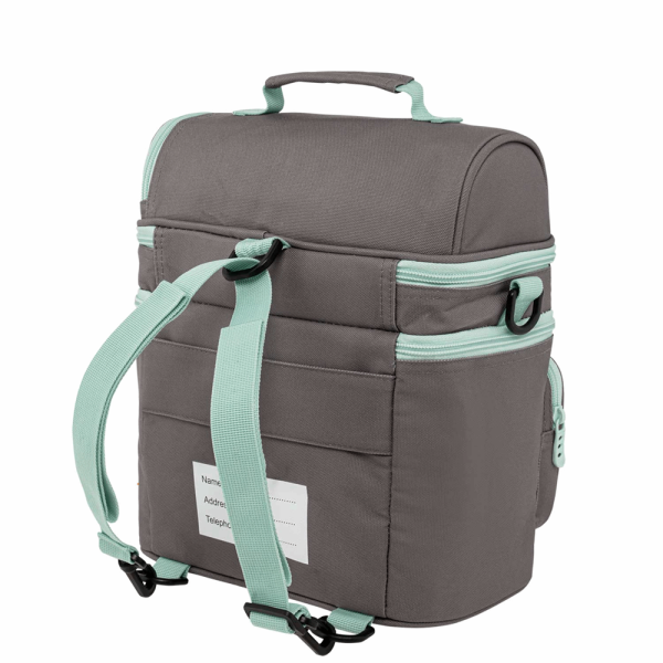 POLO ΤΣΑΝΤΑΚΙ ΦΑΓΗΤΟΥ DOUBLE COOLER ASH/TURQUOISE-ΣΤΑΧΤΙ/ΤΙΡΚΟΥΑΖ 907096-2759