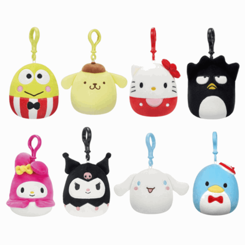 Squishmallows - Sanrio - Λούτρινα Μπρελόκ 9cm W2 JWSQ0509