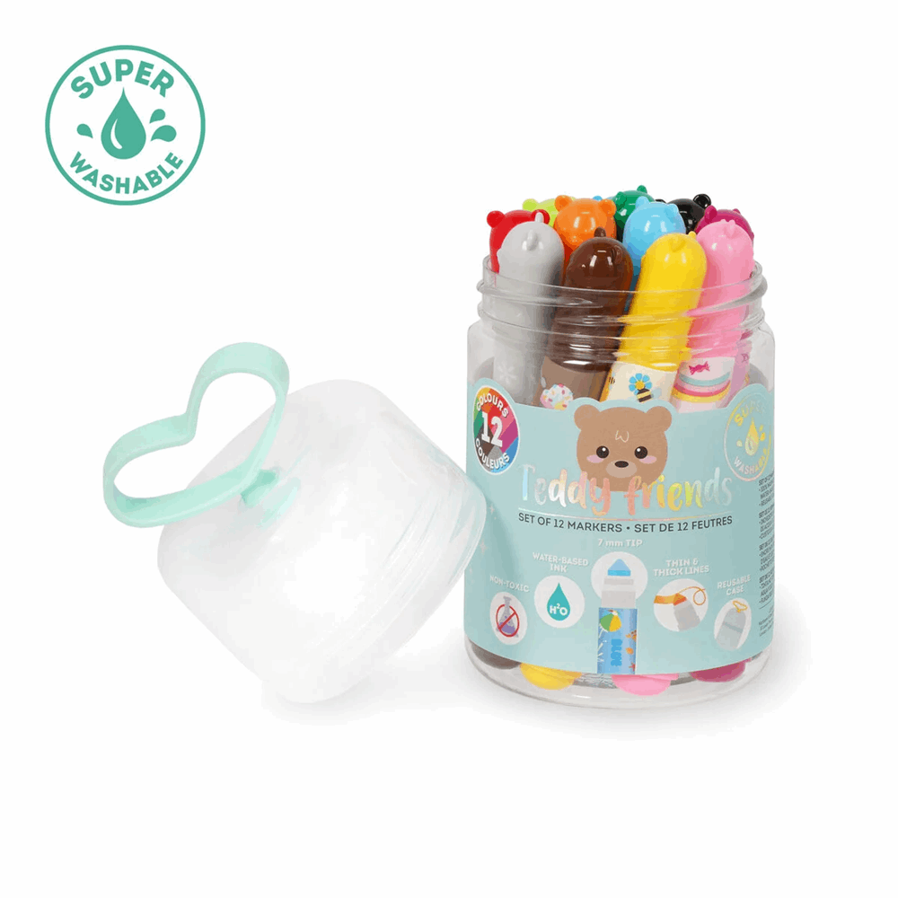 LEGAMI TDM0001 TEDDY FRIENDS 7mm WASHABLE SET 12pcs