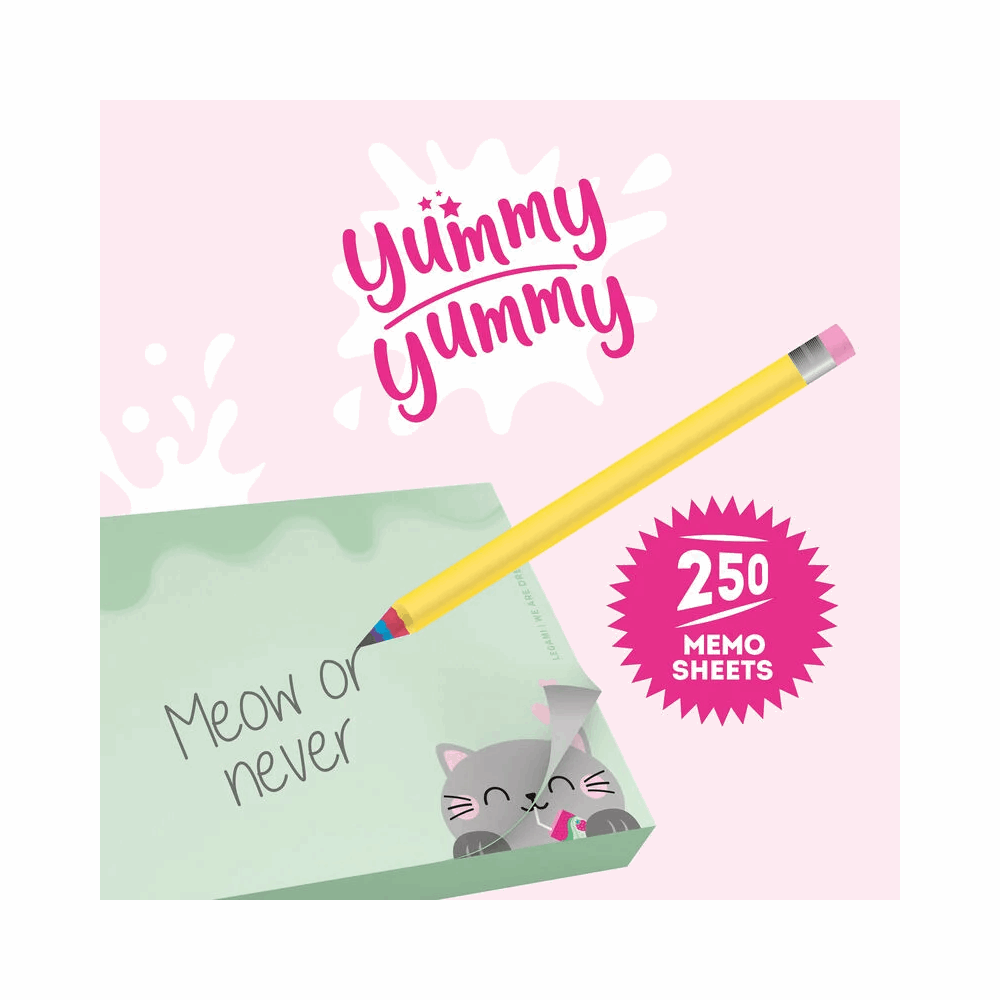 LEGAMI MID0002 YUMMY YUMMY - MEMO PAD - KITTY