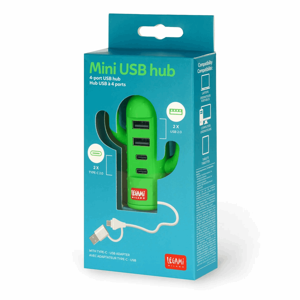 LEGAMI MUA0005 4-PORT USB HUB - MINI USB HUB - CACTUS