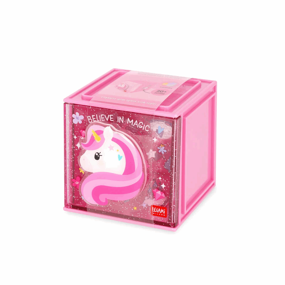 LEGAMI SBX0001 ADJUSTABLE DESK ORGANISER - STATIONERY BOX UNICORN