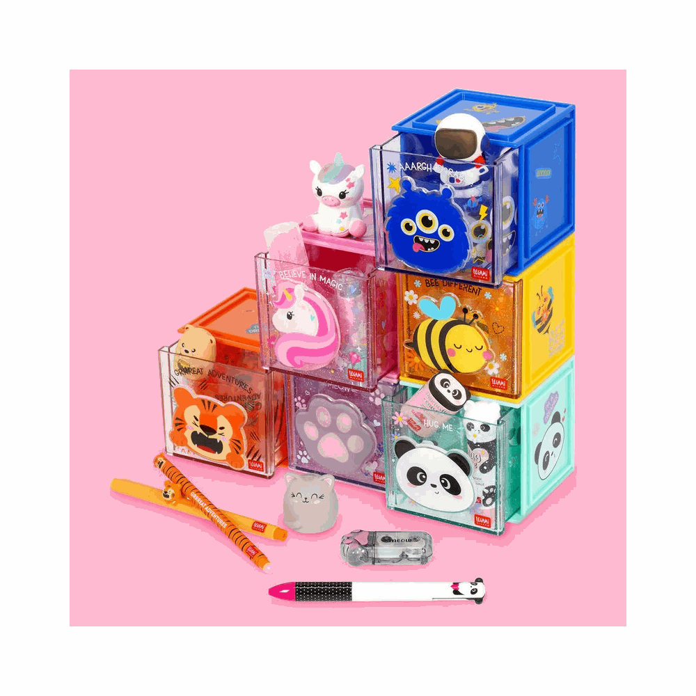LEGAMI SBX0003 ADJUSTABLE DESK ORGANISER - STATIONERY BOX CAT PAW