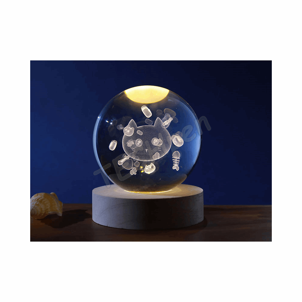 i-TOTAL ΛΑΜΠΑ XL2719A CRYSTAL BALL CAT MEDIUM 8cm 139271901