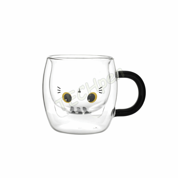 i-TOTAL ΚΟΥΠΑ GLASS XL2955 LATTE WHITE CAT 250ml 139295500