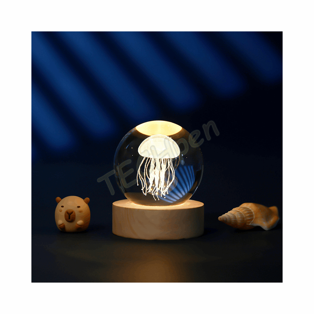 i-TOTAL ΛΑΜΠΑ XL2716C CRYSTAL BALL JELLYFISH SMALL 6cm 139271603
