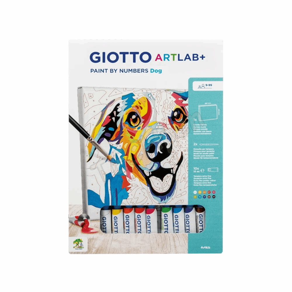 GIOTTO ArtLab+ Pop Art Pait by Numbers DOGS F585100