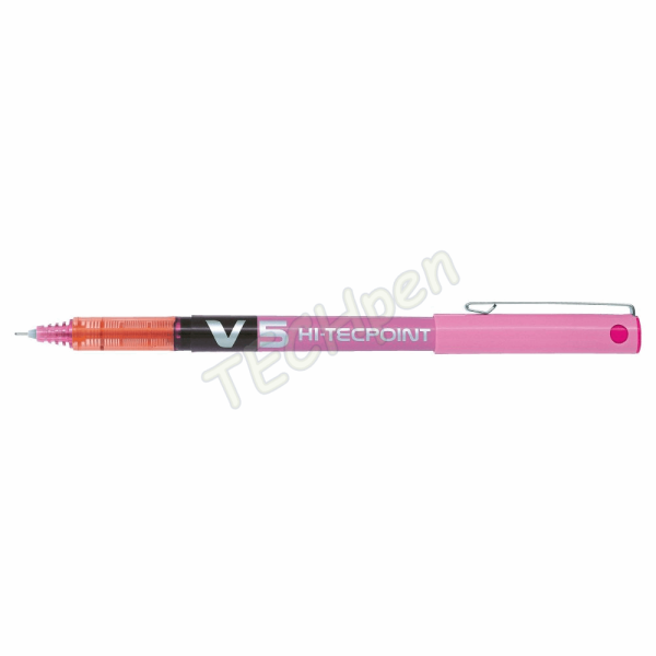 PILOT ΣΤΥΛΟ ΥΓΡΗΣ ΜΕΛΑΝΗΣ V5 HI-TECPOINT FINE 0,5mm ΚΑΠΑΚΙ ΜΕ ΚΛΙΠ ΡΟΖ BX-V5P