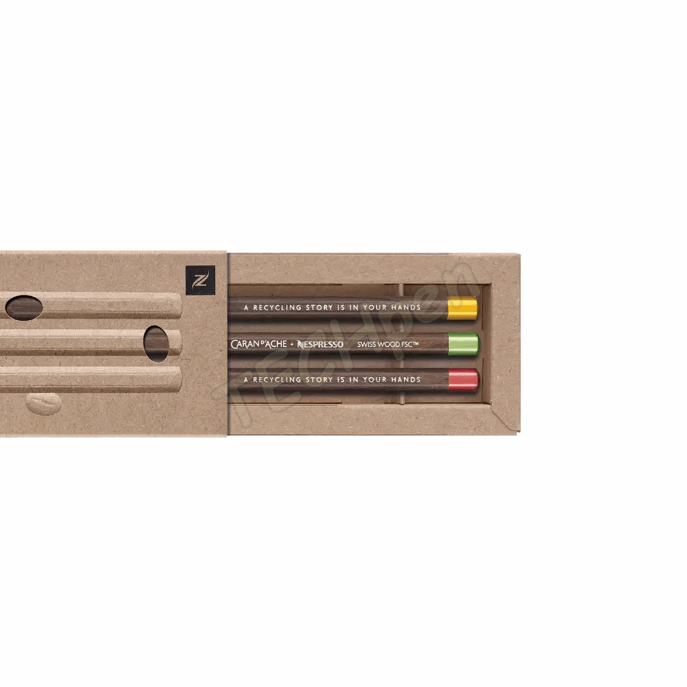 CARANDACHE 348.100 SET SWISS WOOD 3 GRAPHITE PENCILS FSC NESPRESSO