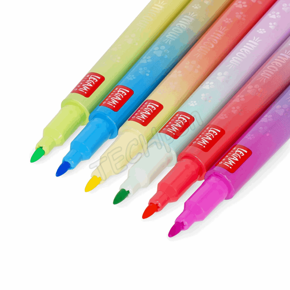 LEGAMI COH0001 MEOW - SET OF 6 DUAL-TIP LAYERING MAR - MULTICOLOR INK