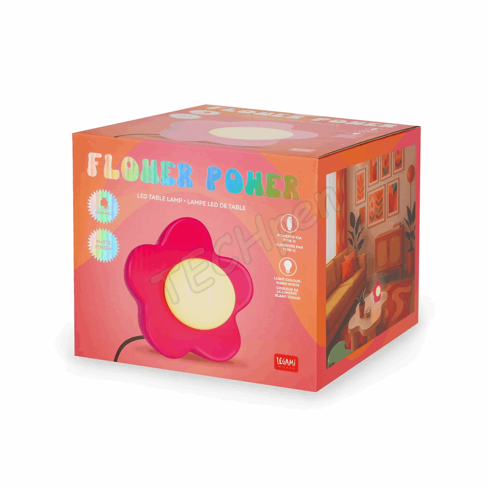 LEGAMI DLA0001 FLOWER POWER - LED TABLE LAMP - MATTE PINK