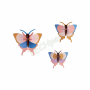 ROOF TTM191 GOLD RIM BUTTERFLIES, SET OF 3