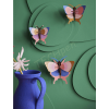 ROOF TTM191 GOLD RIM BUTTERFLIES, SET OF 3
