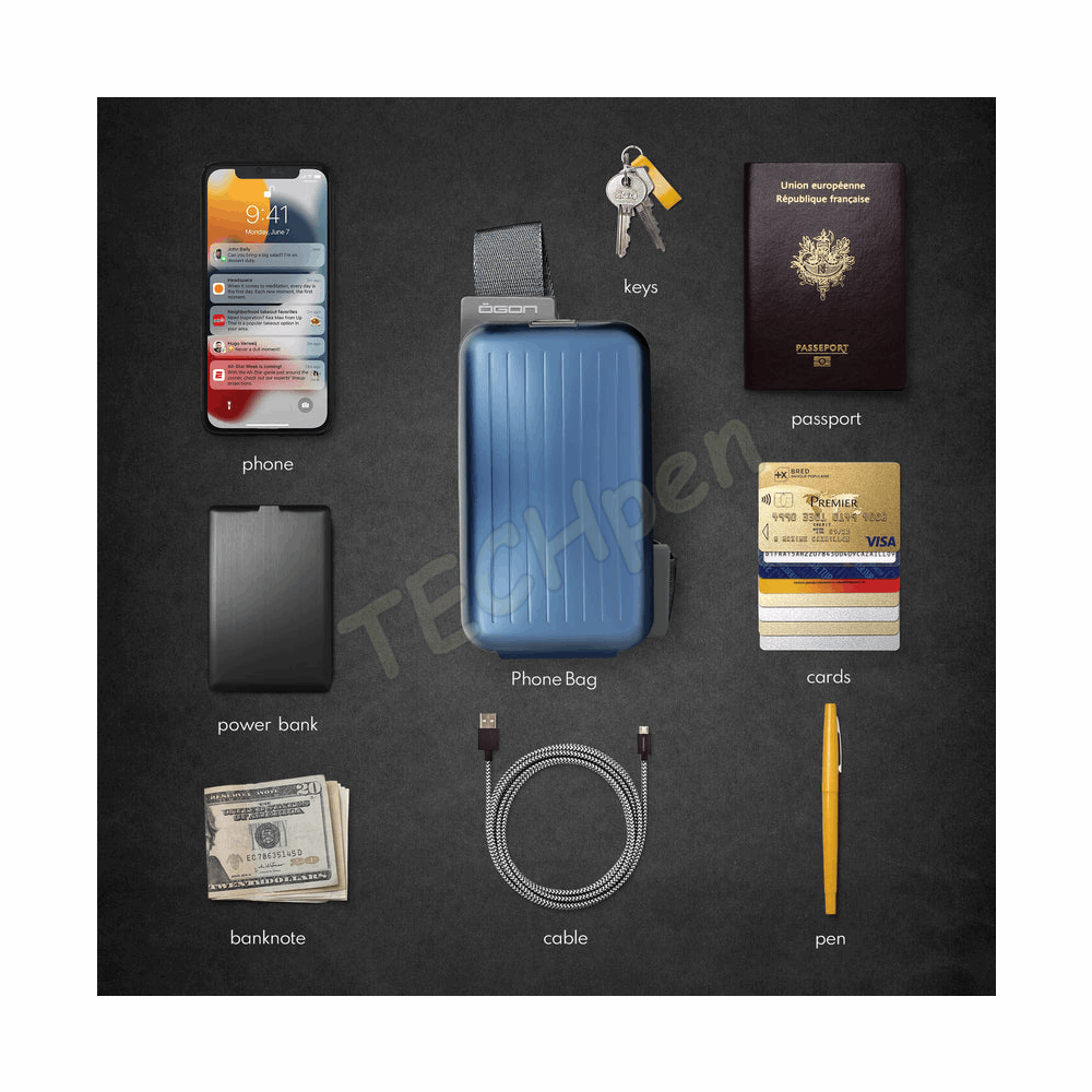 OGON PB NAVY BLUE PHONE BAG & WALLET