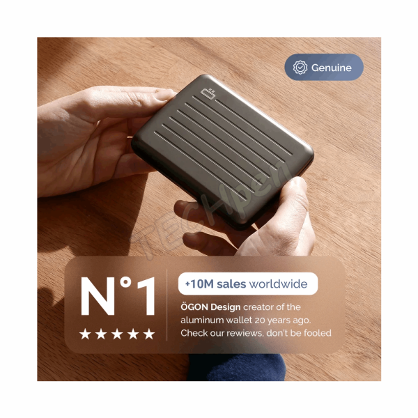 OGON V2L_TITANIUM BIG TITANIUM STOCKHOLM WALLET