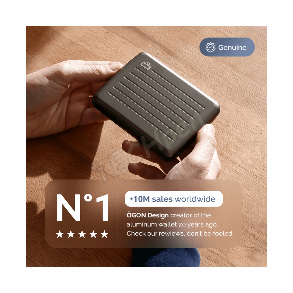 OGON V2L_TITANIUM BIG TITANIUM STOCKHOLM WALLET