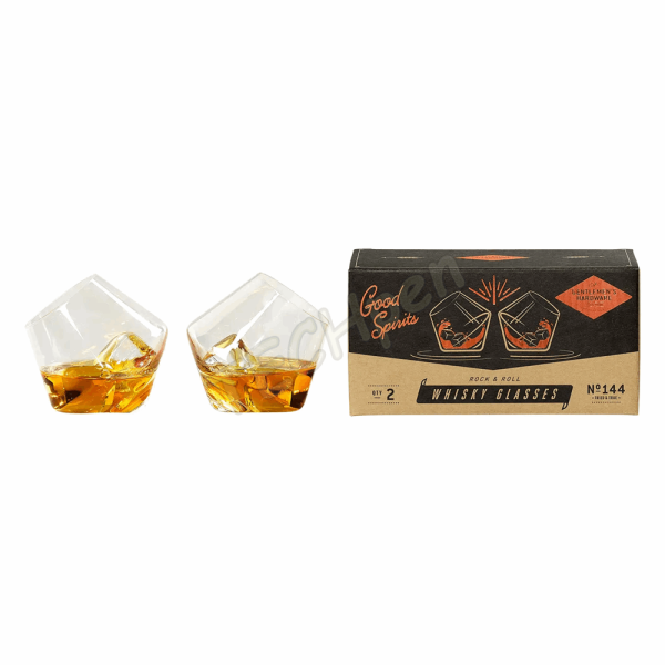 GENTLEMENS GEN144 ROCKING WHISKY GLASSES SET OF 2