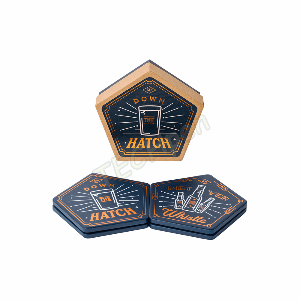 GENTLEMENS COASTER SET OF 4-BEER GEN643