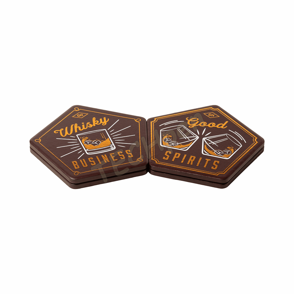 GENTLEMENS GEN661 CERAMIC COASTER, SET OF 4 - WHISKY