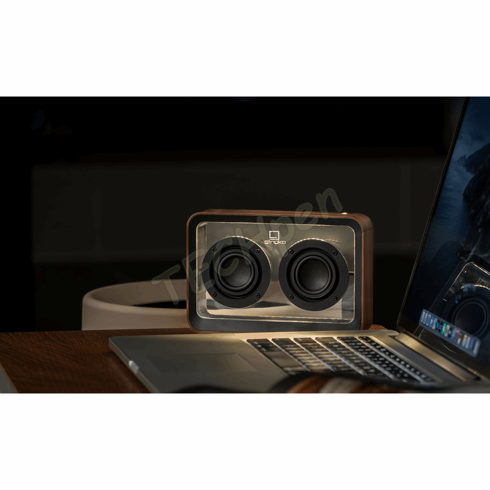 GINGKO G037WT MAGE SEE-THROUGH BLUETOOTH SPEAKER WALNUT