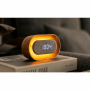 GINGKO G076O-AH LUMOS CLOCK OVAL WHITE ASH