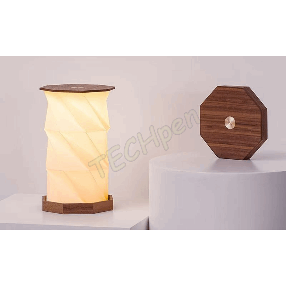 GINGKO G035WT TWIST HEXAGON LIGHT SOLID WALNUT DESIGN