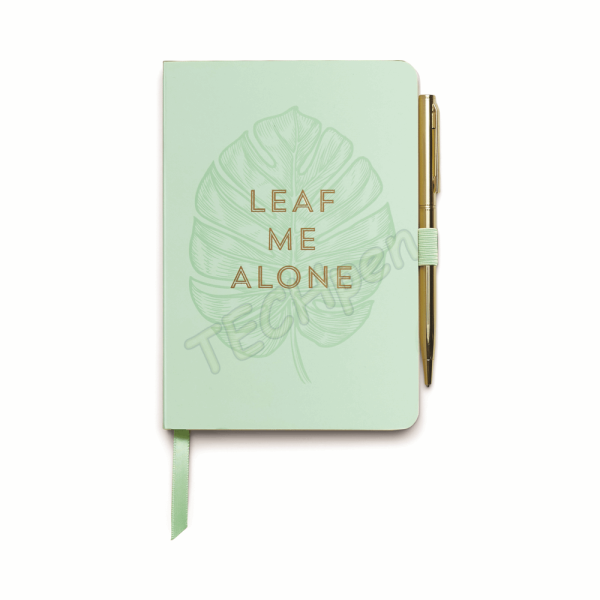 DESIGNWORKSINK VINTAGE SASS NOTEBOOK WITH PEN - LEAF ME ALONE  NWP-1002
