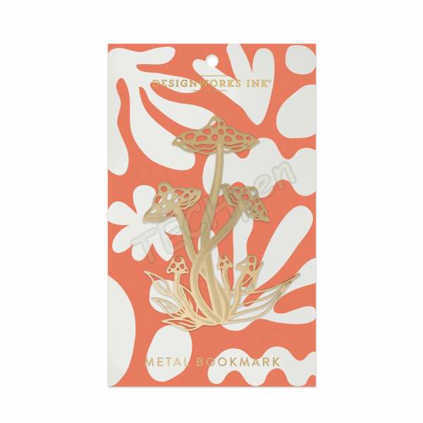 DESIGNWORKSINK DBM-1003 METAL BOOKMARK - MUSHROOM