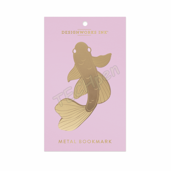DESIGNWORKSINK DBM-1007 METAL BOOKMARK - KOI FISH