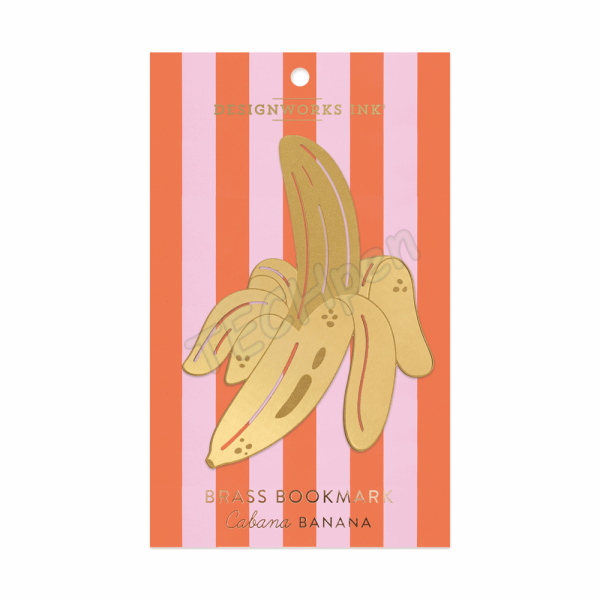 DESIGNWORKSINK DBM-1012 BRASS BOOKMARK - CABANA BANANA