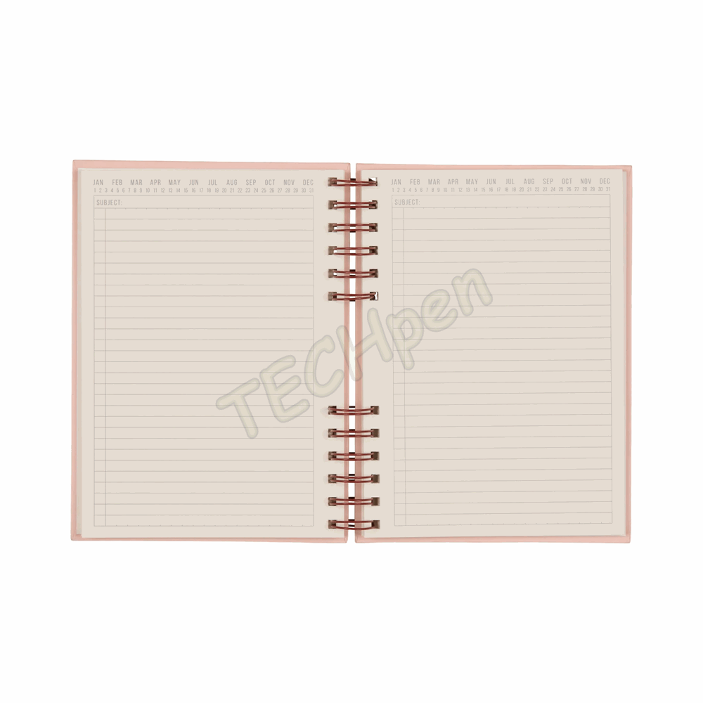 DESIGNWORKSINK JS892-2022EU STANDARD ISSUE PLANNER NOTEBOOK NO. 12 - ROSEWOOD + BLUSH