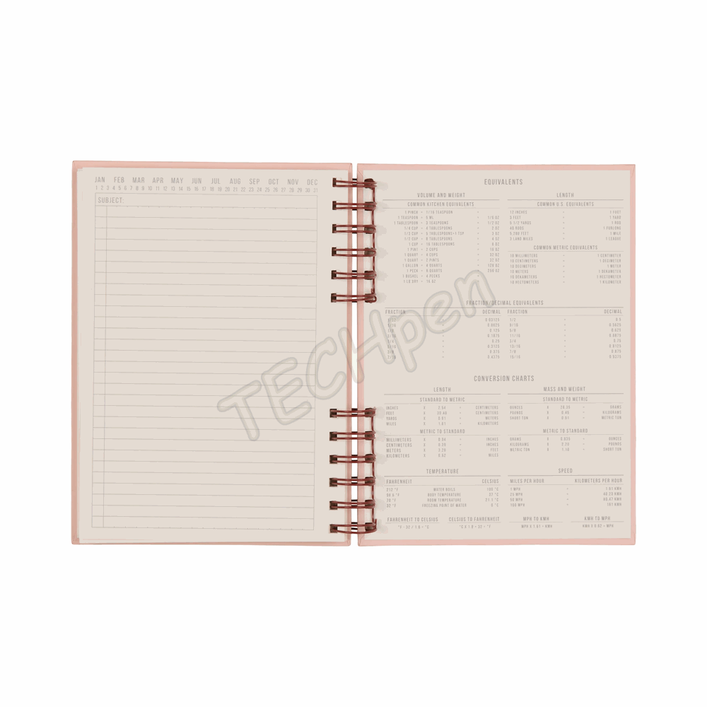 DESIGNWORKSINK JS892-2022EU STANDARD ISSUE PLANNER NOTEBOOK NO. 12 - ROSEWOOD + BLUSH