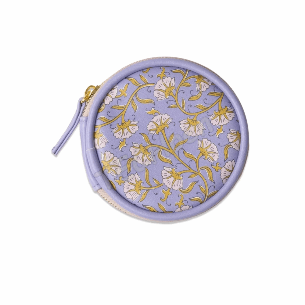DESIGNWORKSINK DSB-1005EU VEGAN LEATHER PILL CASE - PURPLE VINTAGE FLORA