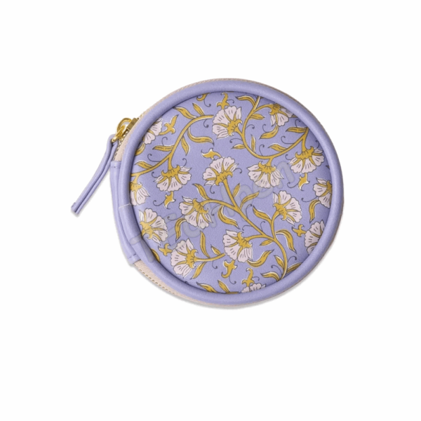 DESIGNWORKSINK DSB-1005EU VEGAN LEATHER PILL CASE - PURPLE VINTAGE FLORA