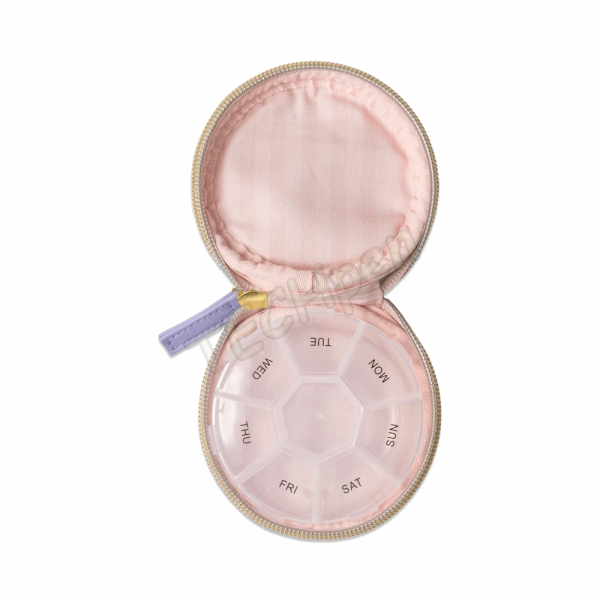 DESIGNWORKSINK DSB-1005EU VEGAN LEATHER PILL CASE - PURPLE VINTAGE FLORA